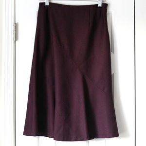 Pendleton burgundy fit and flare midi skirt wool